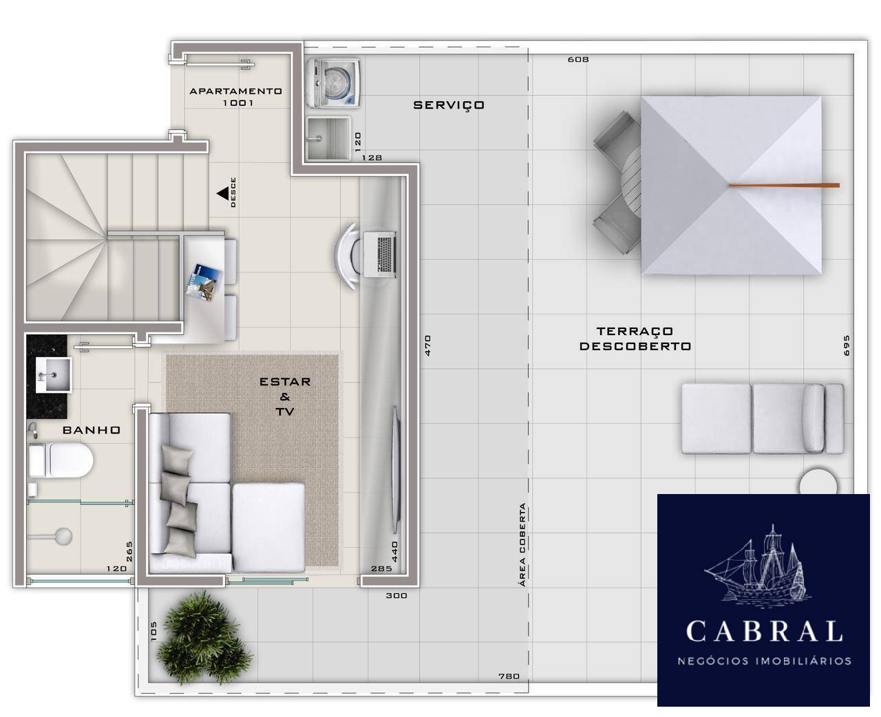 Apartamento à venda com 2 quartos, 187m² - Foto 3